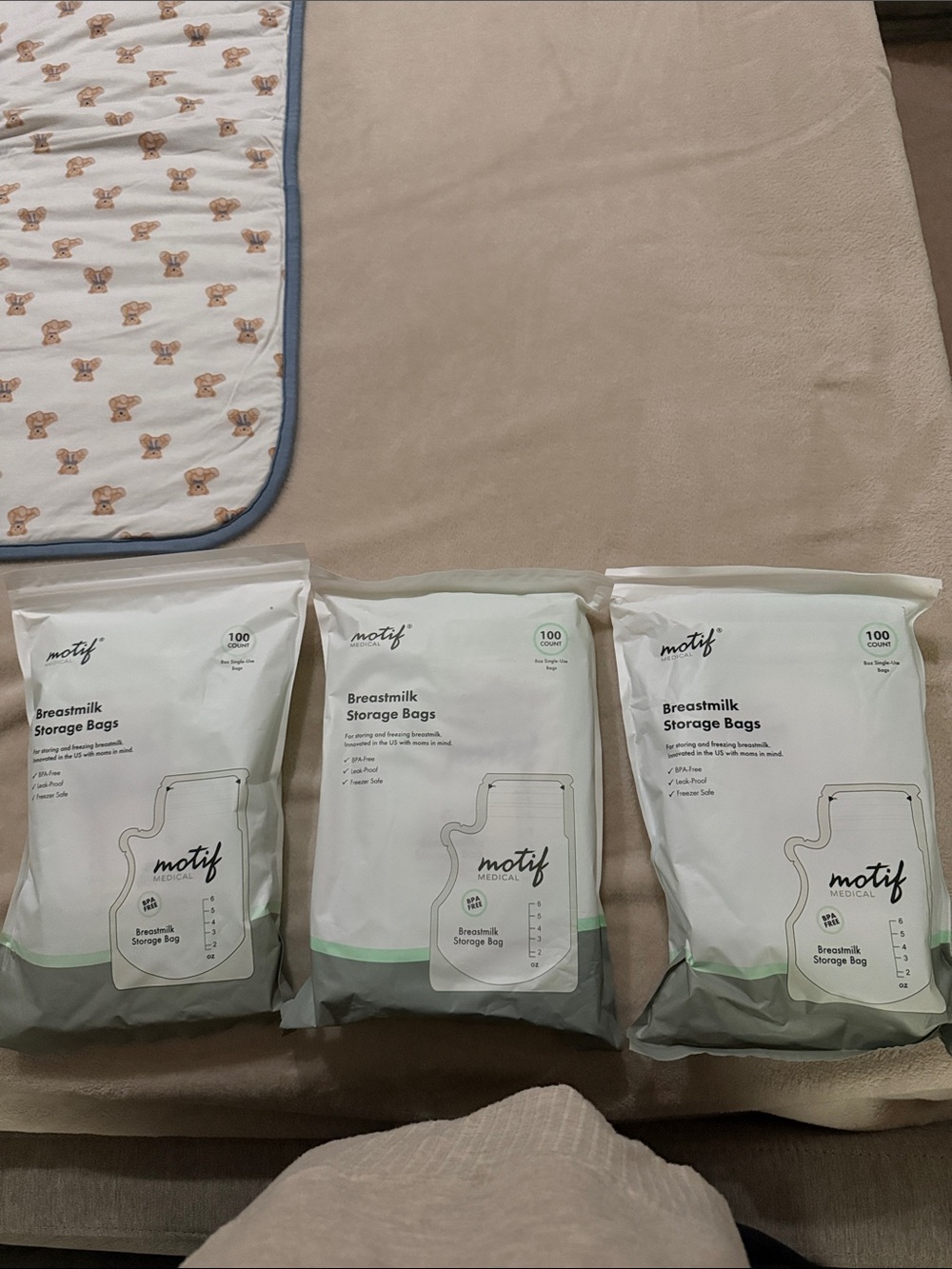 Motif Breastmilk Storage Bags - 3 Pack, 100 count each